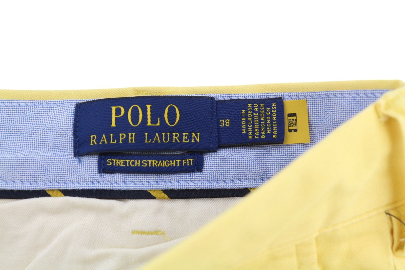 RALPH LAUREN Men's Shorts W38 Yellow Bedford Stretch Chino RRP196