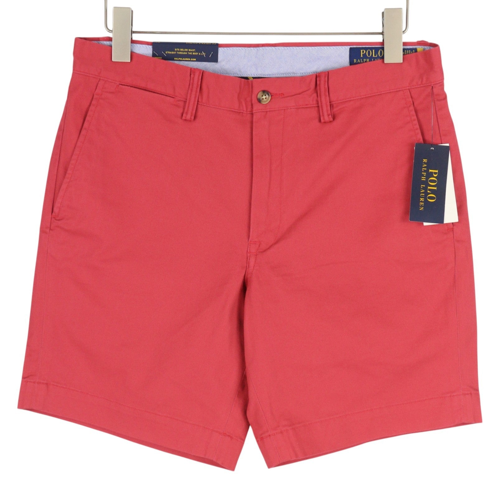 RALPH LAUREN Men's Shorts W32 Red Bedford Stretch Chino RRP150
