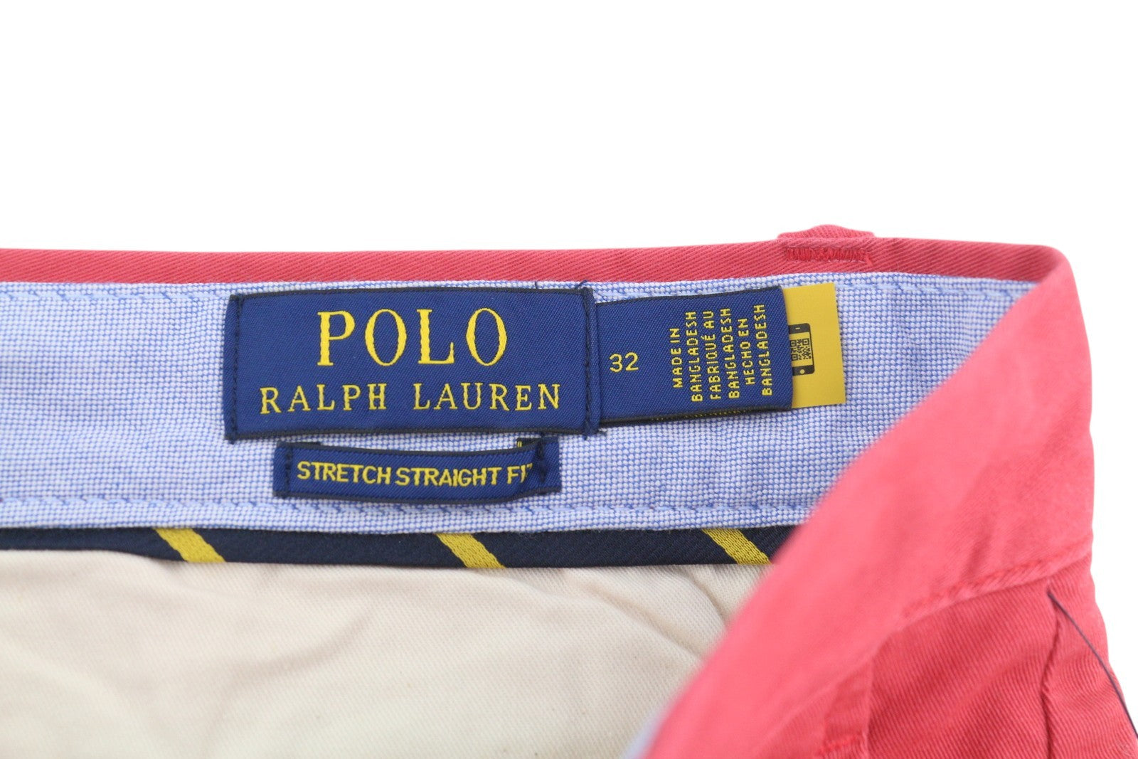 RALPH LAUREN Men's Shorts W32 Red Bedford Stretch Chino RRP150