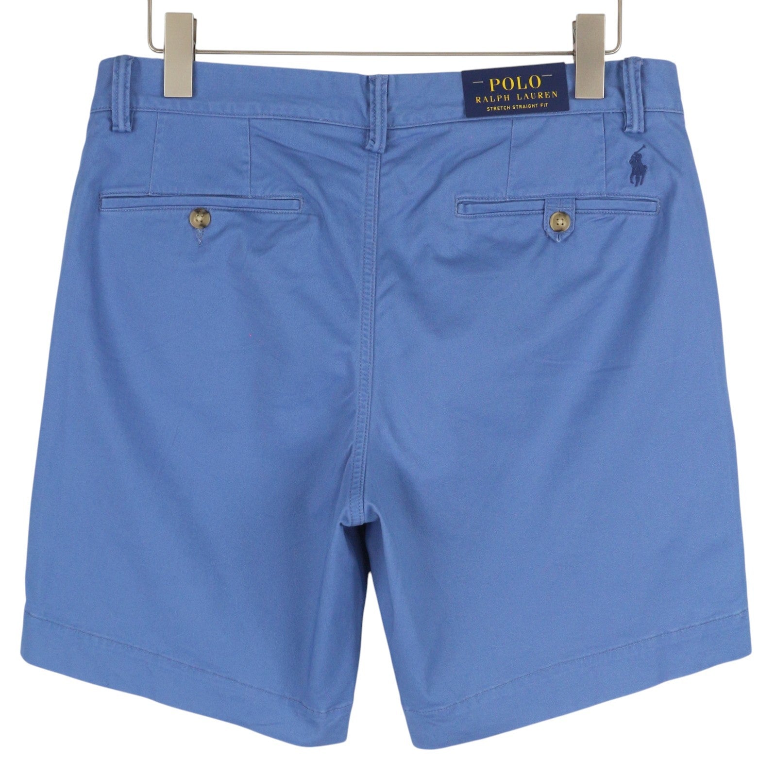 RALPH LAUREN Men's Shorts W34 Blue Stretch Chino Zip Fly RRP160
