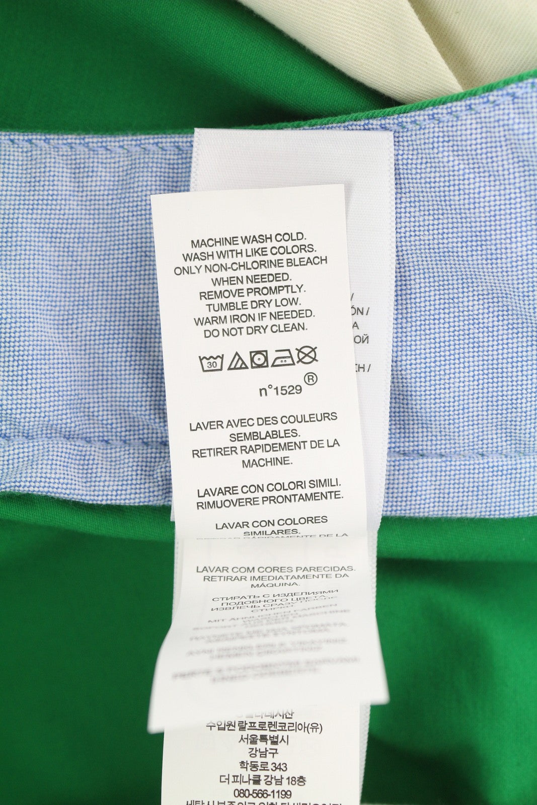 RALPH LAUREN Men's Shorts W36 Green Stretch Chino Zip Fly RRP180
