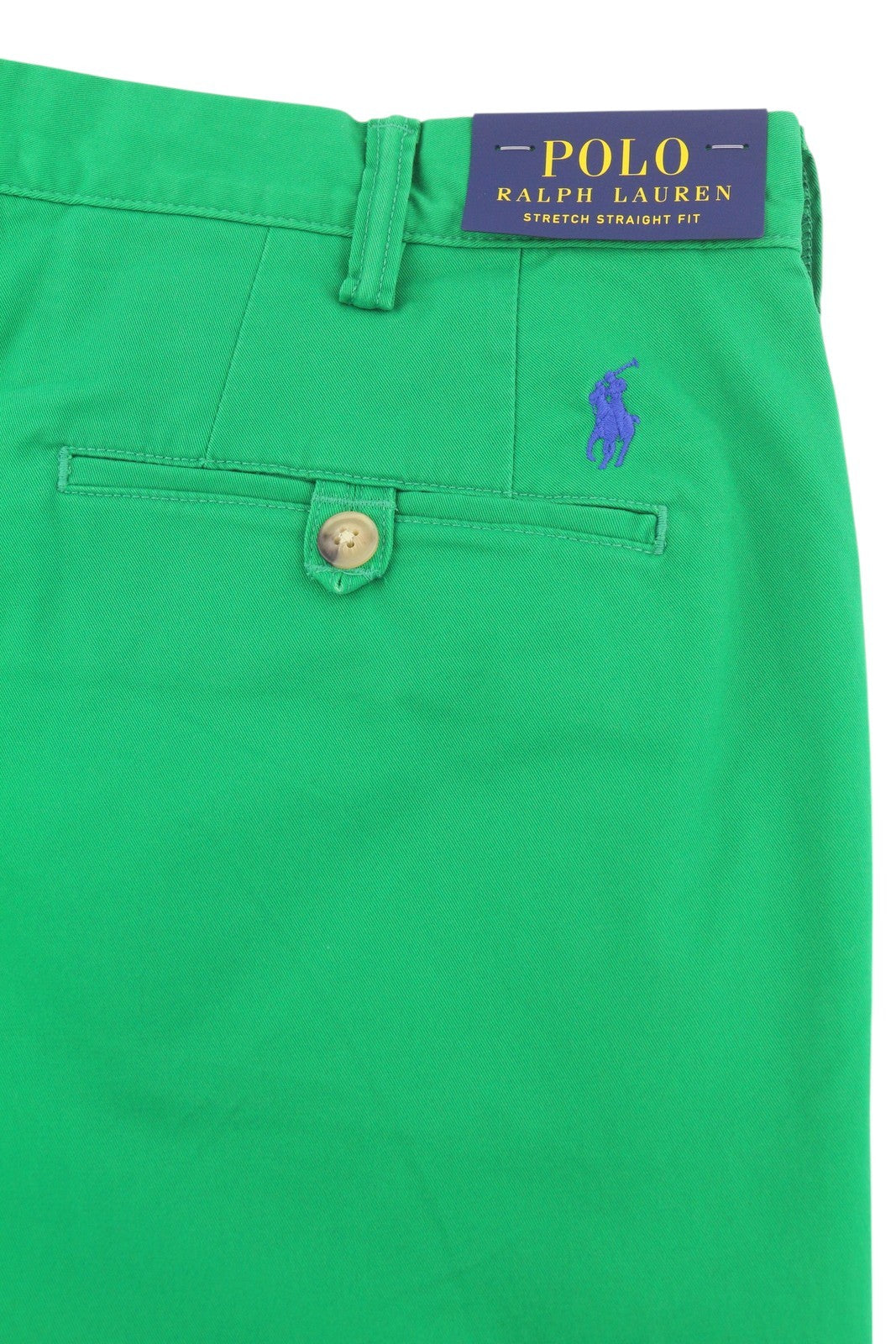RALPH LAUREN Men's Shorts W36 Green Stretch Chino Zip Fly RRP180