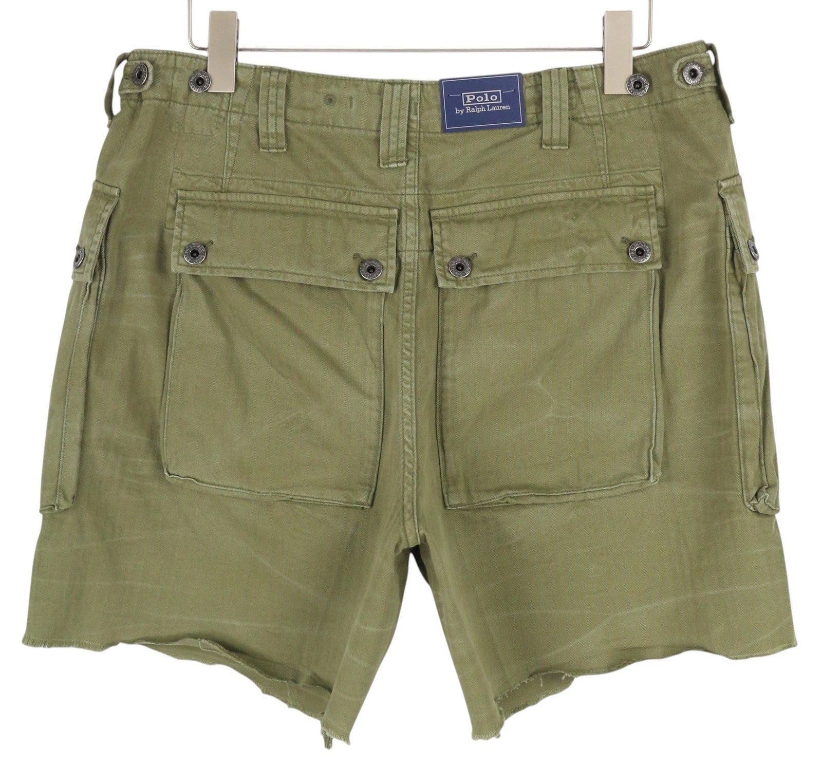 RALPH LAUREN Men's Shorts W36 Washed Green Straight Button Fly RRP190