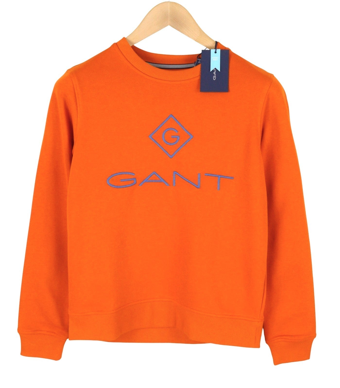 GANT Color Lock Up C-Neck Women Sweatshirt XS Savannah Orange Oversized Pull On