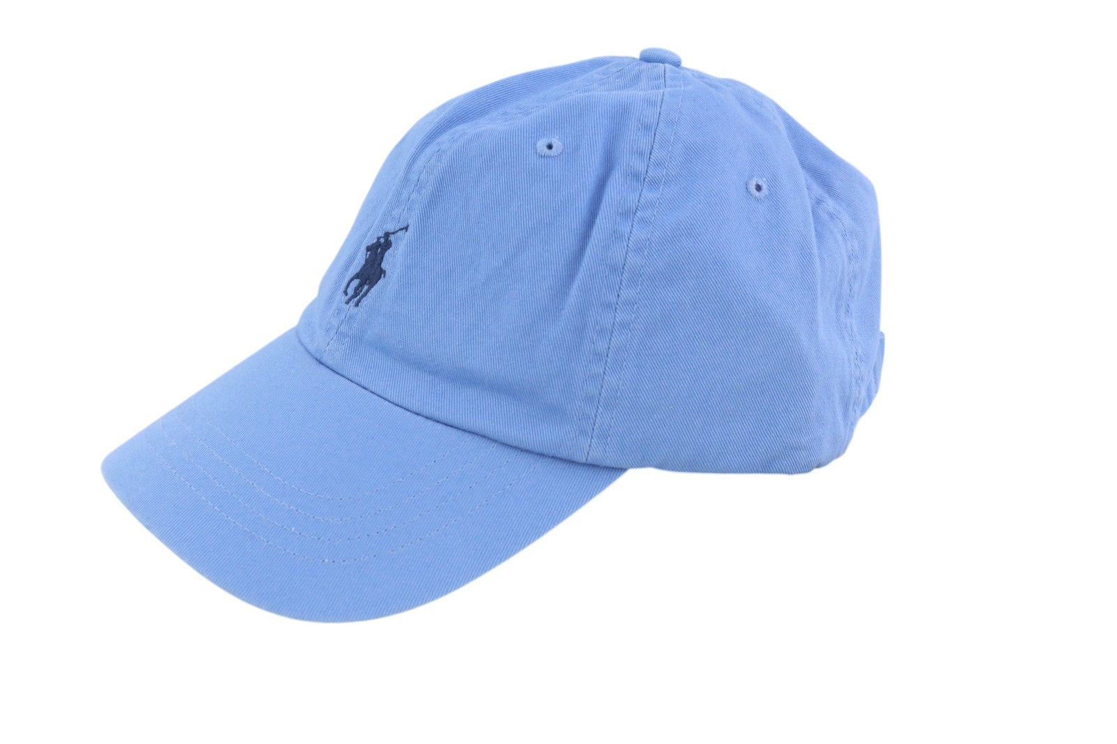 RALPH LAUREN Men Cap 59 CM Blue Cotton Baseball Embroidered Logo