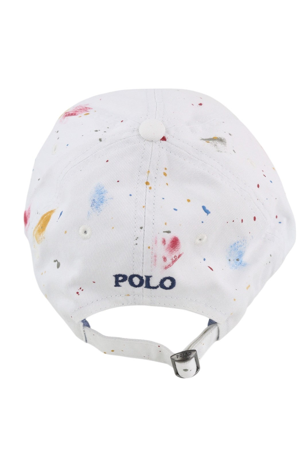 RALPH LAUREN Men Cap 59 CM White Paint Colourful Sport Baseball RRP139
