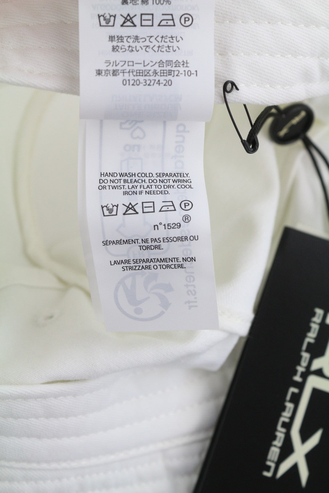 RLX RALPH LAUREN Golf Women Cap 57 CM White Patch Logo Bucket Hat Casual