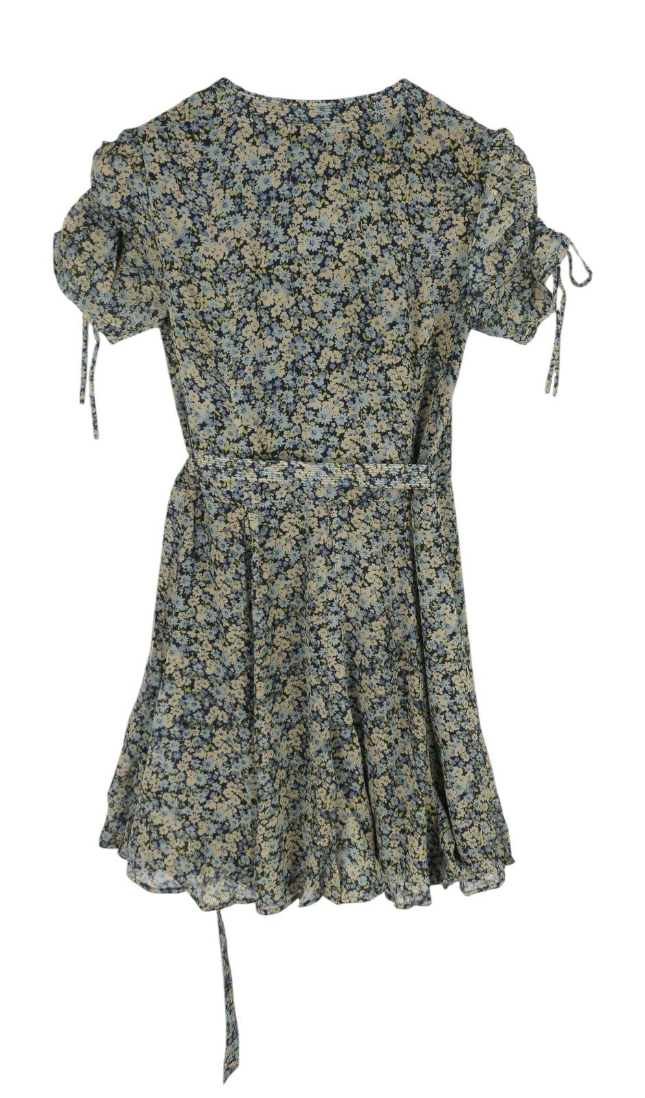 RALPH LAUREN Women Dress XS Floral Printed Wrap Mini Short Sleeve RRP390