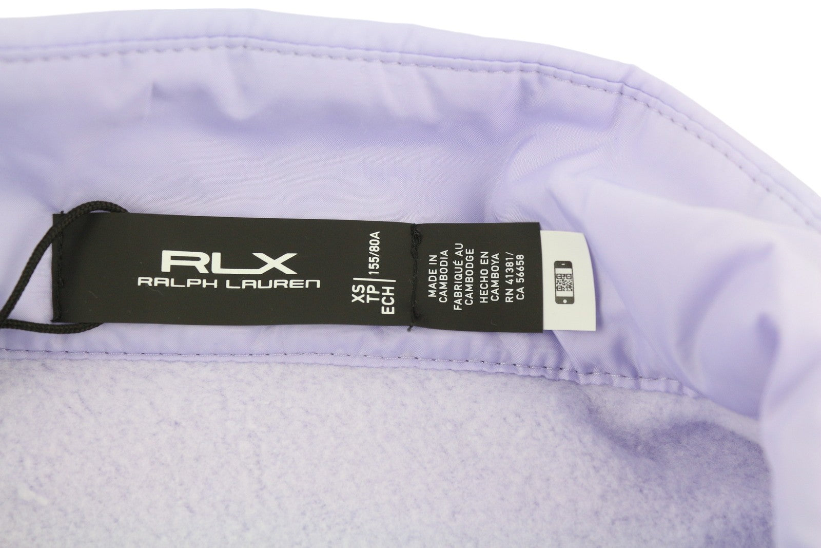 RLX RALPH LAUREN Golf Women Sweatshirt XS Purple Quilted Hybrid Zip Pull On