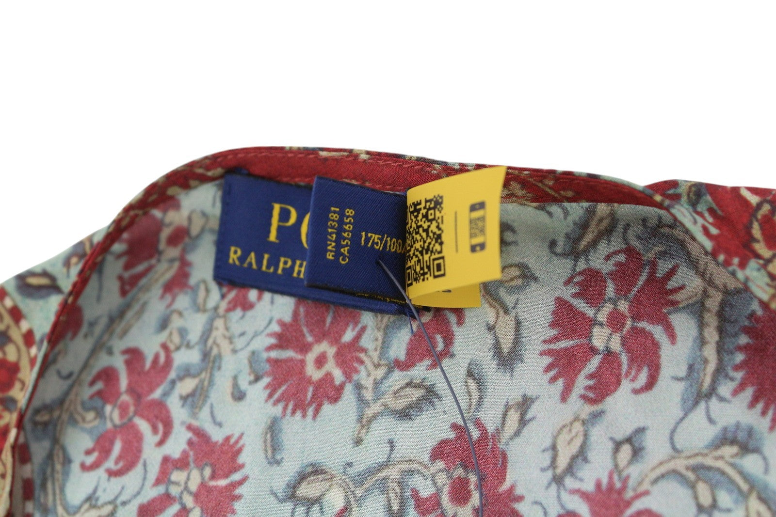 RALPH LAUREN Women Blouse XL Floral Print Crepe Long Sleeve Wrap RRP339