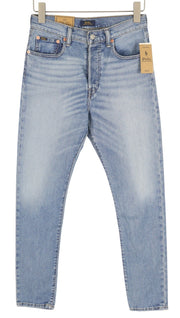 RALPH LAUREN Callen Women Jeans W27 Washed Blue High Rise Slim Button