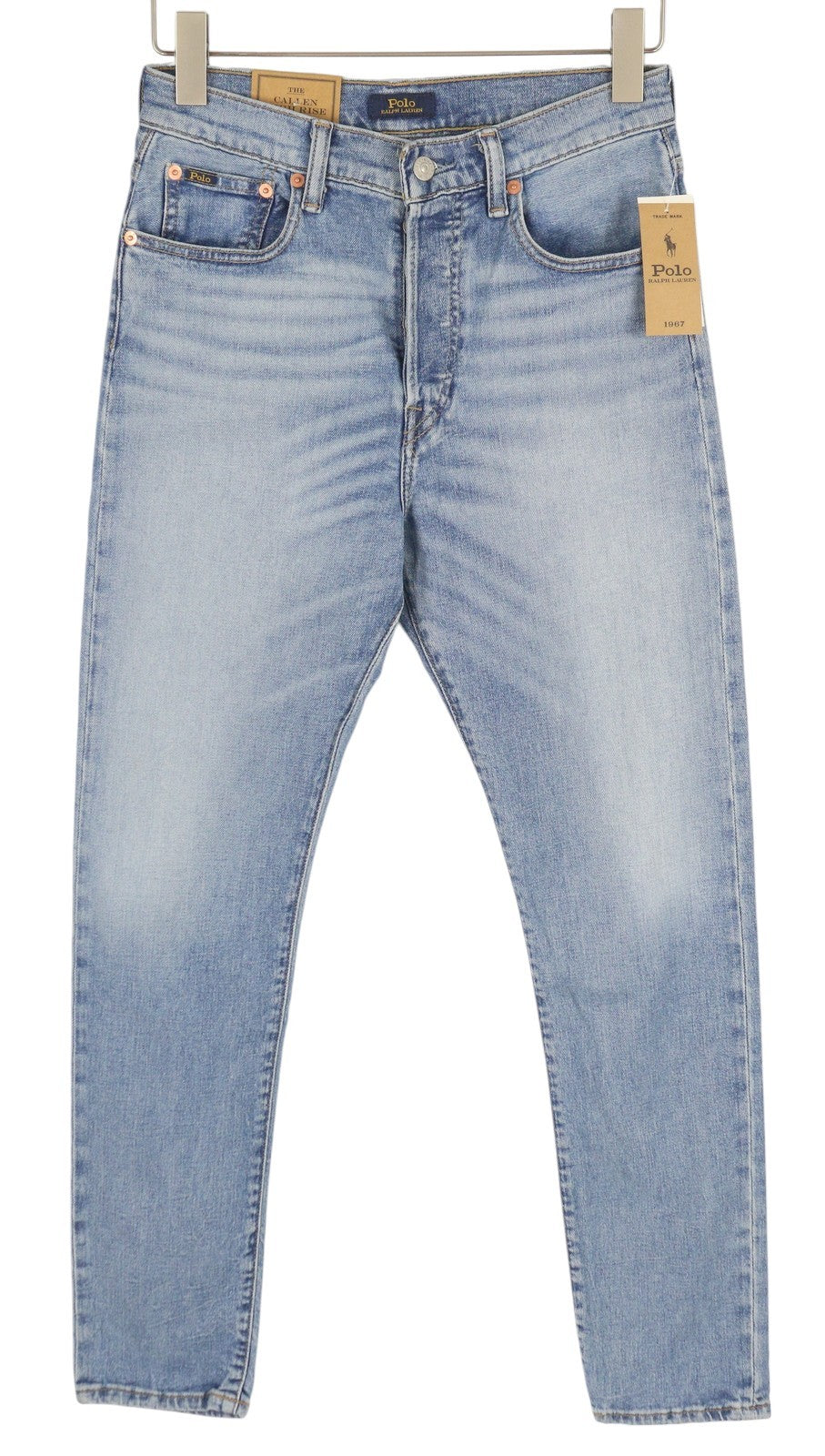 RALPH LAUREN Callen Women Jeans W27 Washed Blue High Rise Slim Button