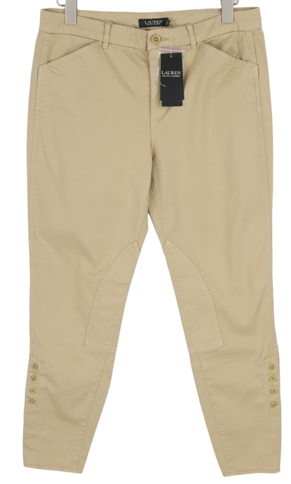 LAUREN RALPH LAUREN Women Trousers W31 Brown Slim Ankle Zip Casual