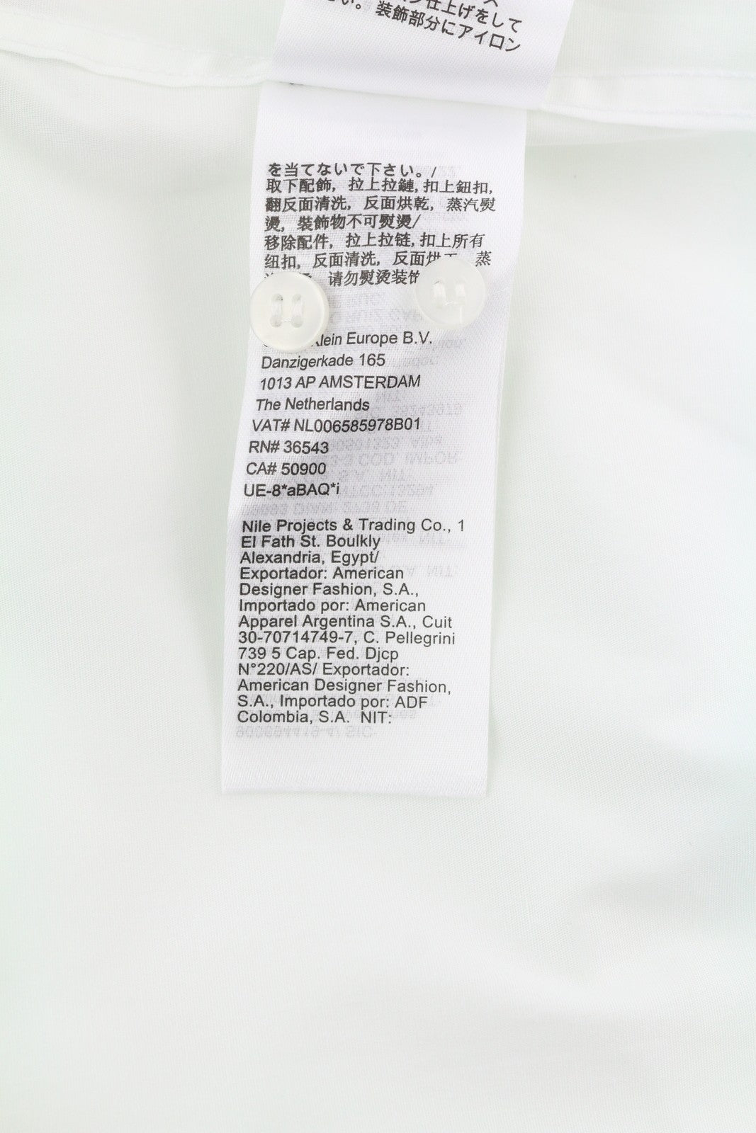 CALVIN KLEIN Poplin Stretch Slim Men Shirt XL White Spread Neck Button-Up Formal