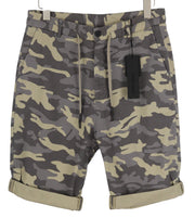 ANTONY MORATO Men Shorts W30 Camouflage Chino Carrot Fit Turn-Up Button Fly