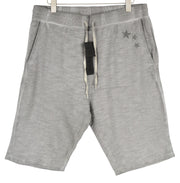ANTONY MORATO Men Shorts 2XL Grey Melange Sweat Drawstring Waist Logo Pockets