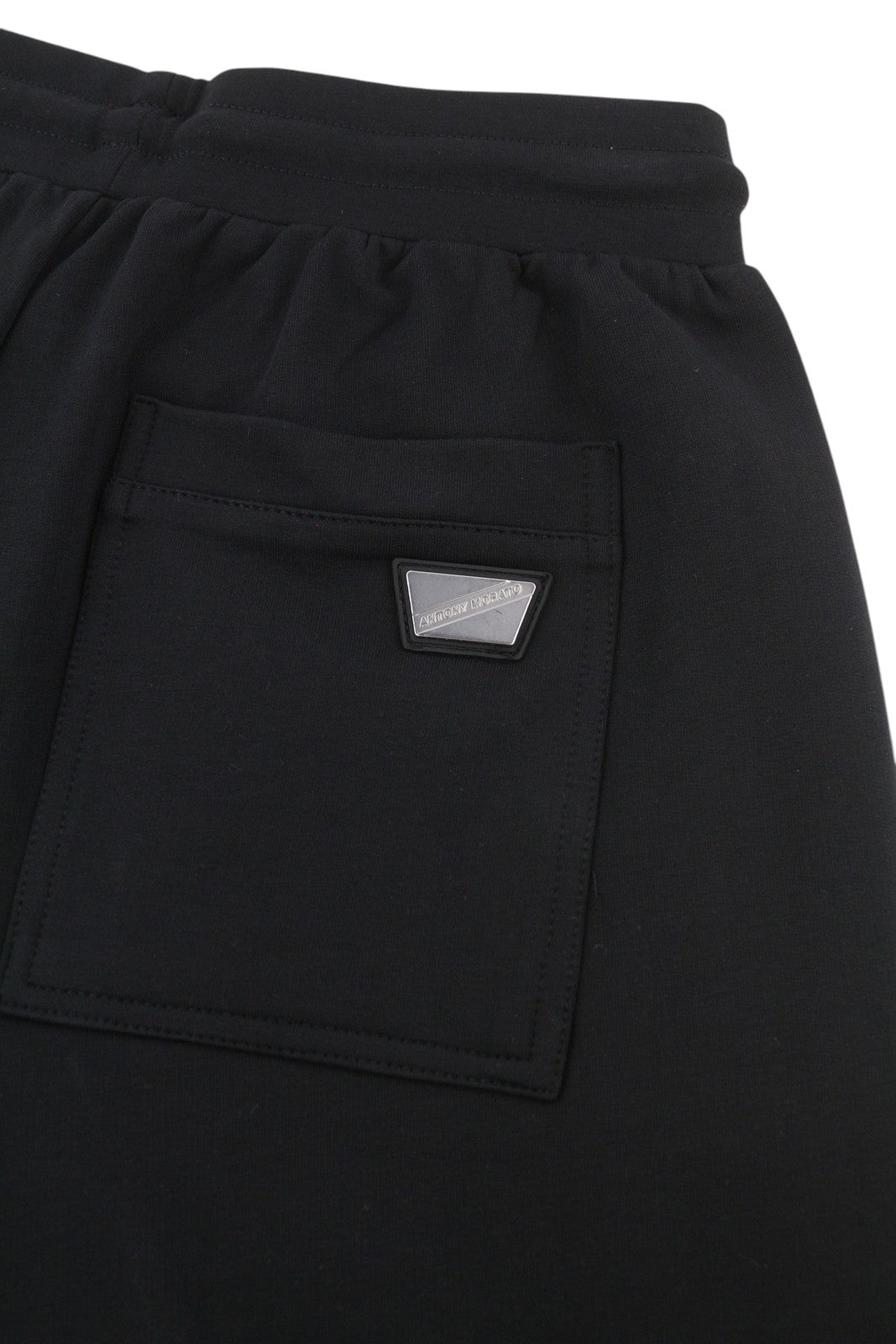 ANTONY MORATO Men Shorts S Black Sweat Drawstring Waist Zipped Pockets Logo
