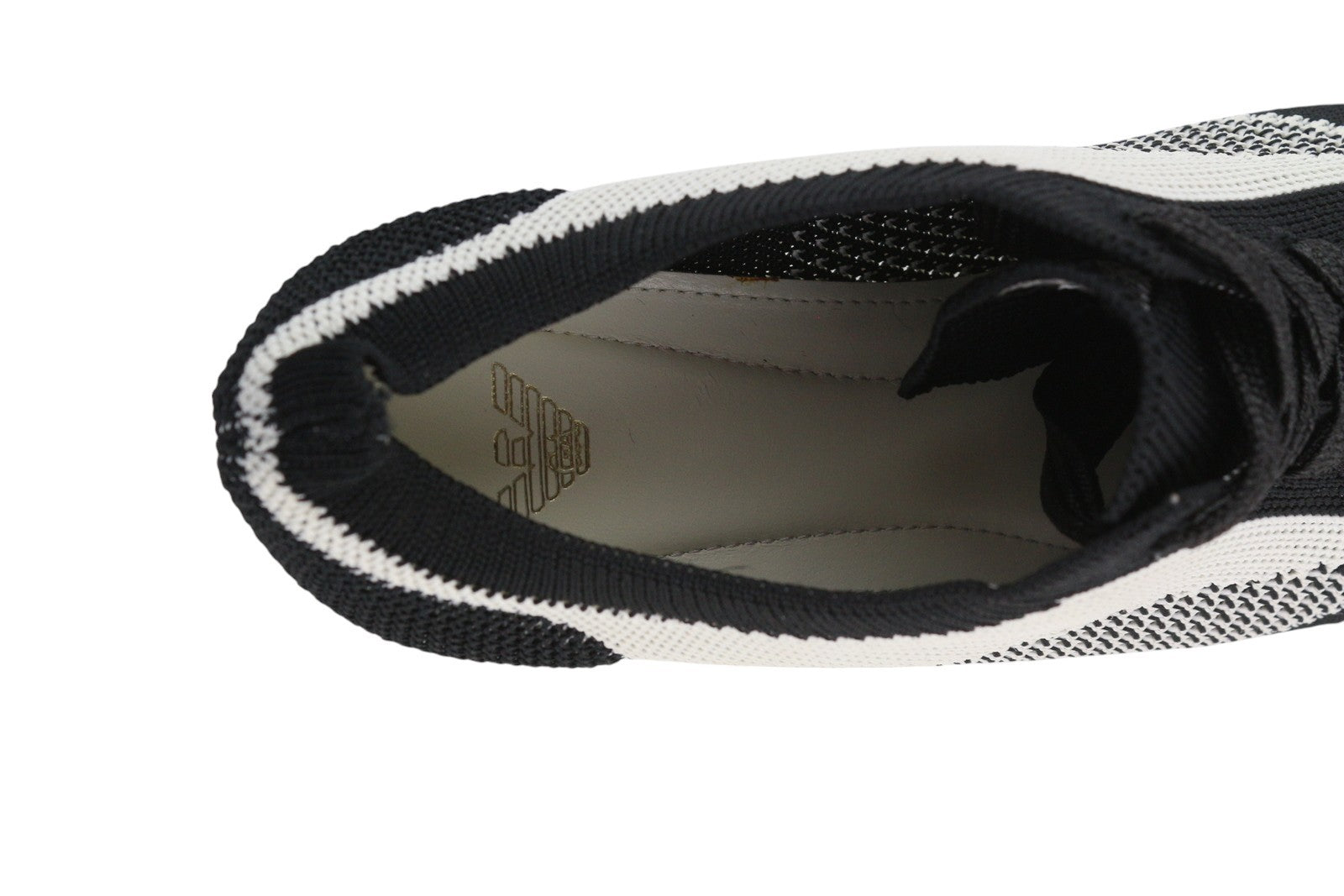 EMPORIO ARMANI Women Sneakers EU37 Low Top Knitted Lace Up Trainers RRP270