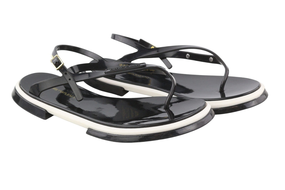 Black Other Fabric Sandals