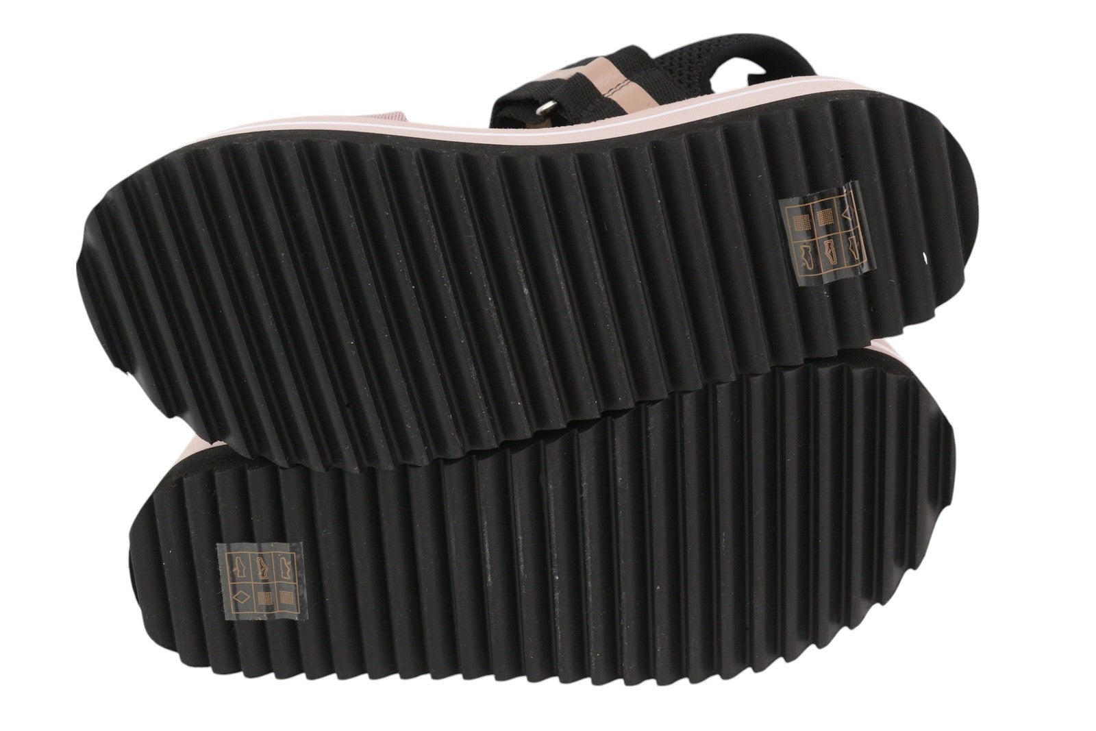 EMPORIO ARMANI Women's Chunky Platform Sandals EU37 Pink Black Open Toe