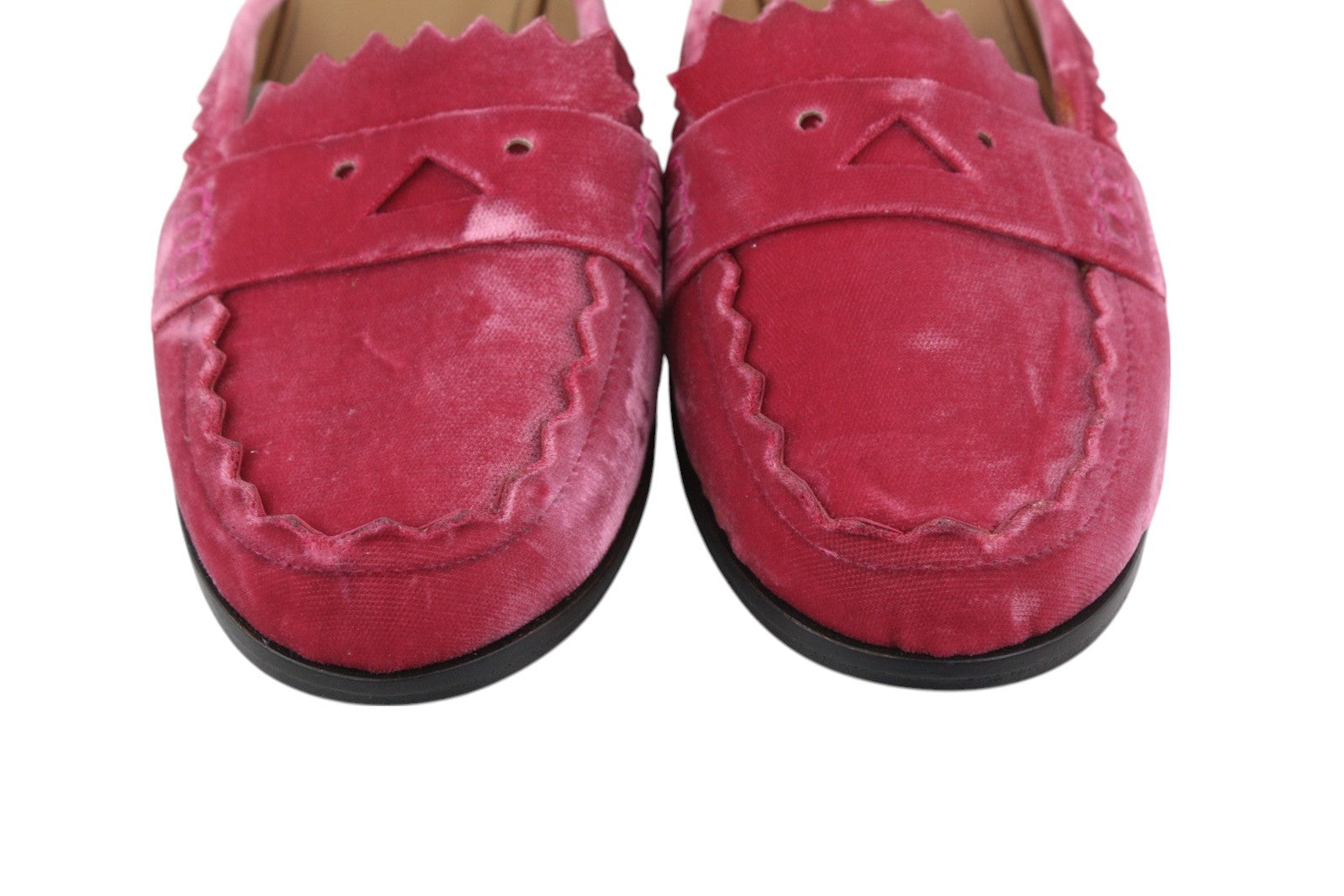 EMPORIO ARMANI X3A068 Women's Pink Velvet Mule Sandals EU37 Casual Slip On