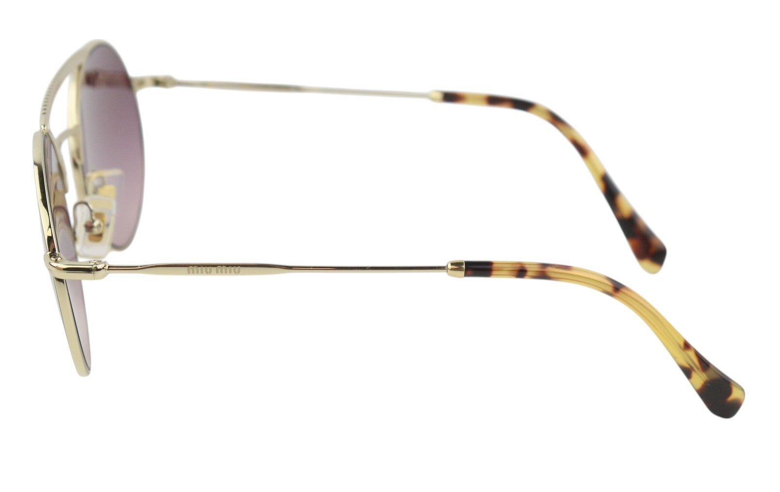 MIU MIU 52V Women's Oval Animal Print Sunglasses OS Rhinestone Frame