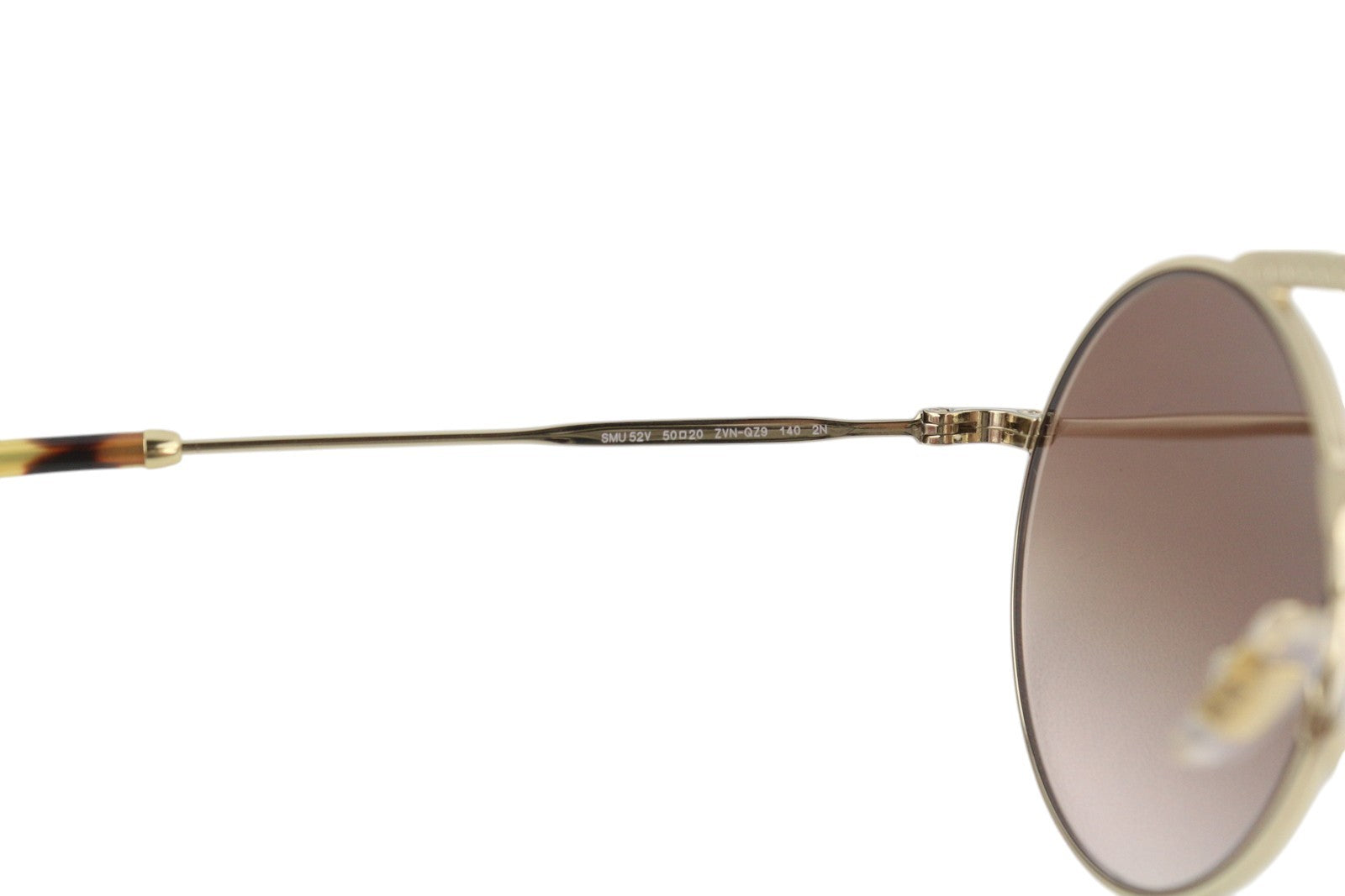 MIU MIU 52V Women's Gold Tone Oval Sunglasses OS Rhinestone Detail