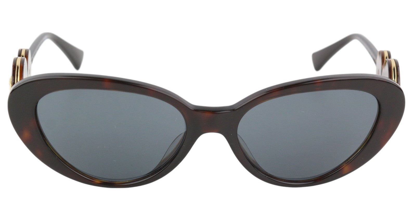 VERSACE 4433 Women's Dark Brown Cat Eye Sunglasses OS Animal Print