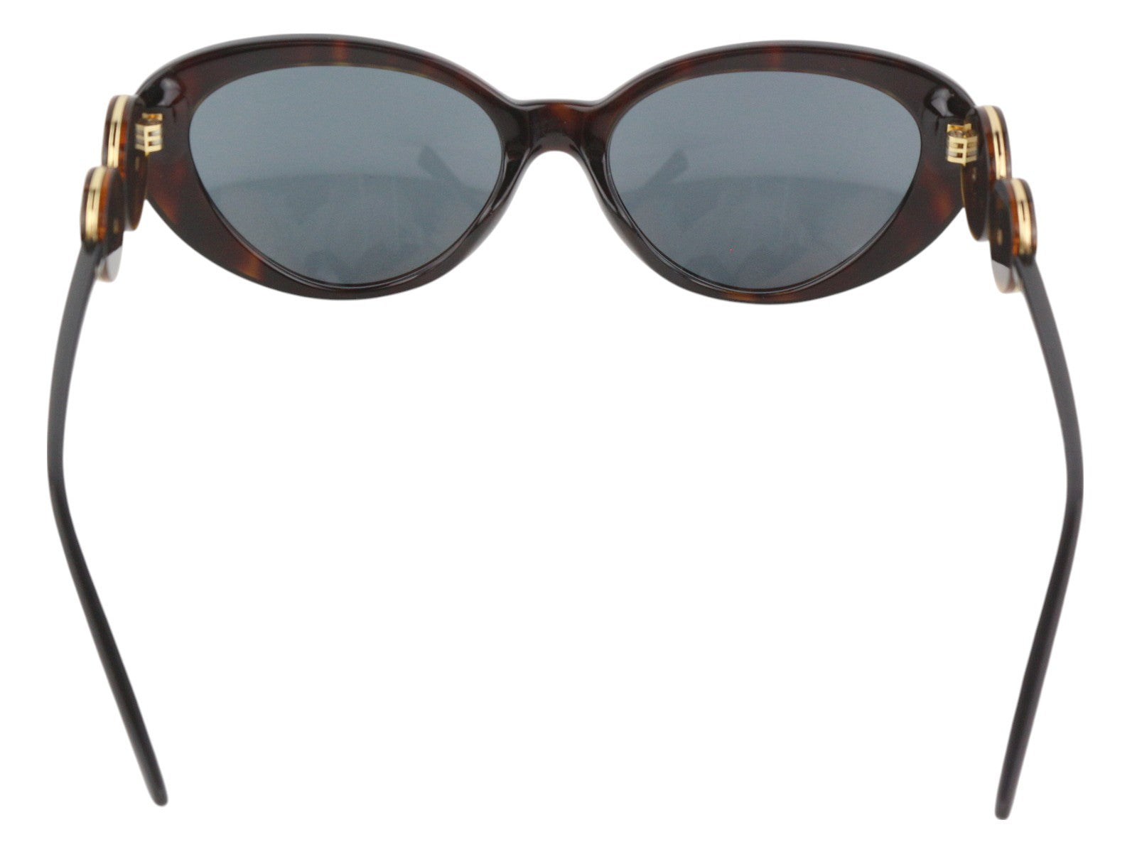 VERSACE 4433 Women's Dark Brown Cat Eye Sunglasses OS Animal Print