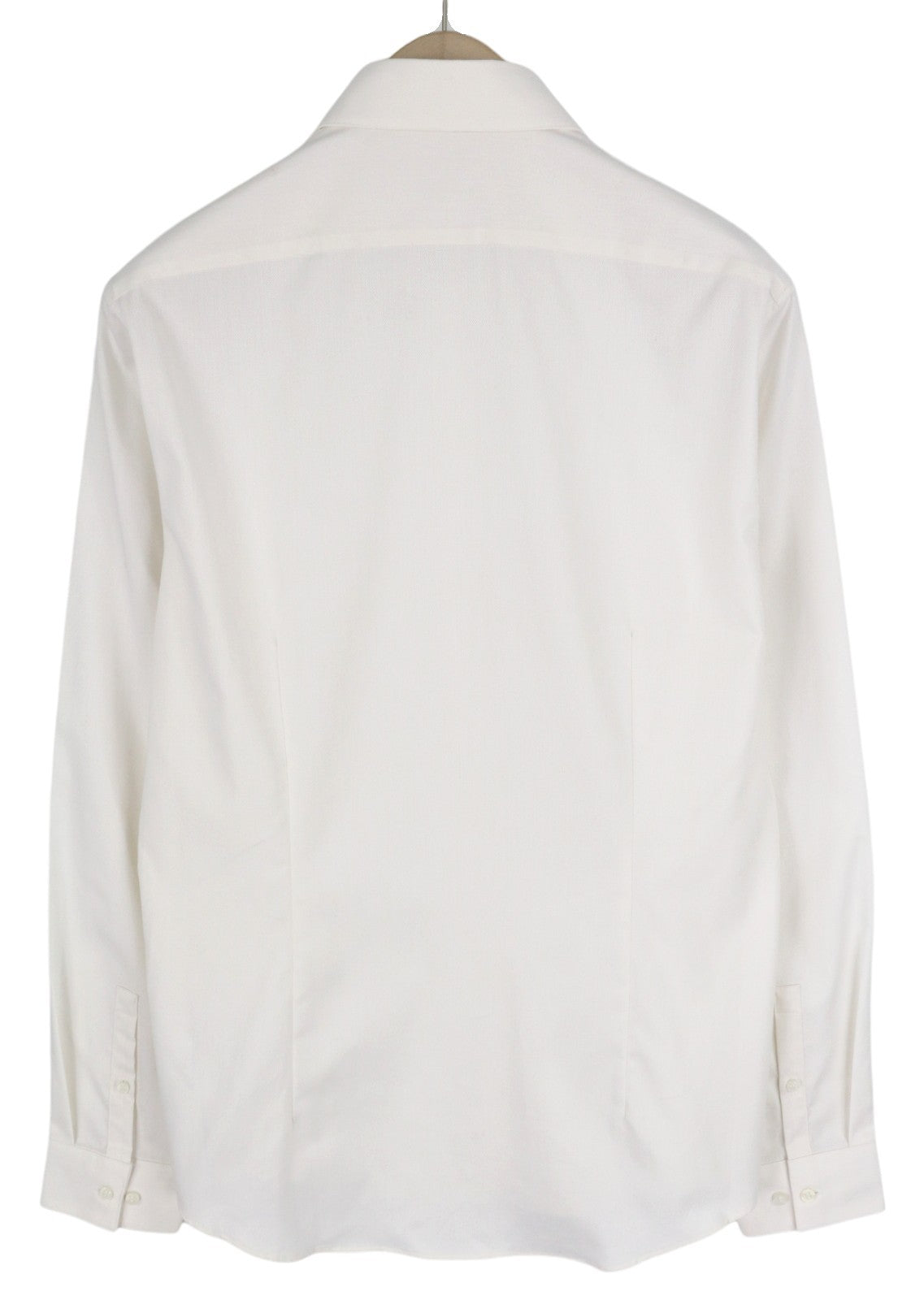 CALVIN KLEIN Tructure Solid Men's White Formal Shirt L Cutaway Collar