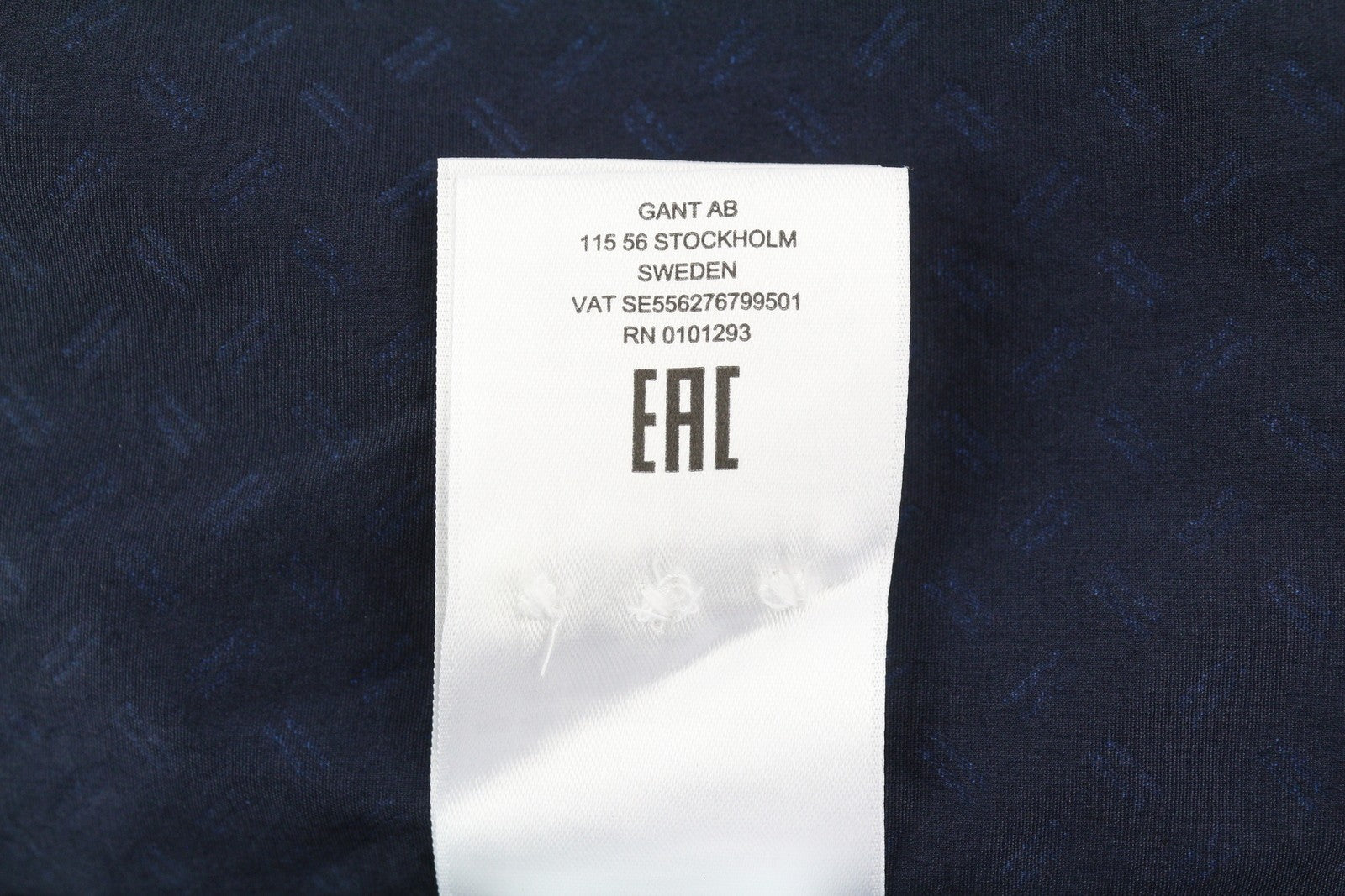 GANT Women's Dark Blue Pattern Shirt EU34 Button Up Spread Collar