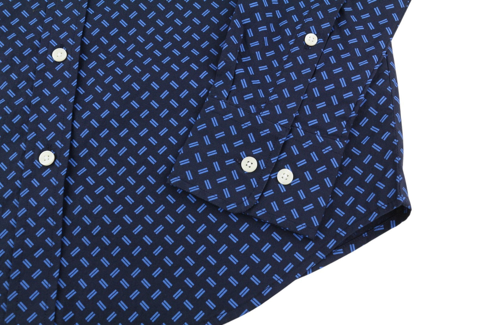 GANT Women's Dark Blue Pattern Shirt EU34 Button Up Spread Collar