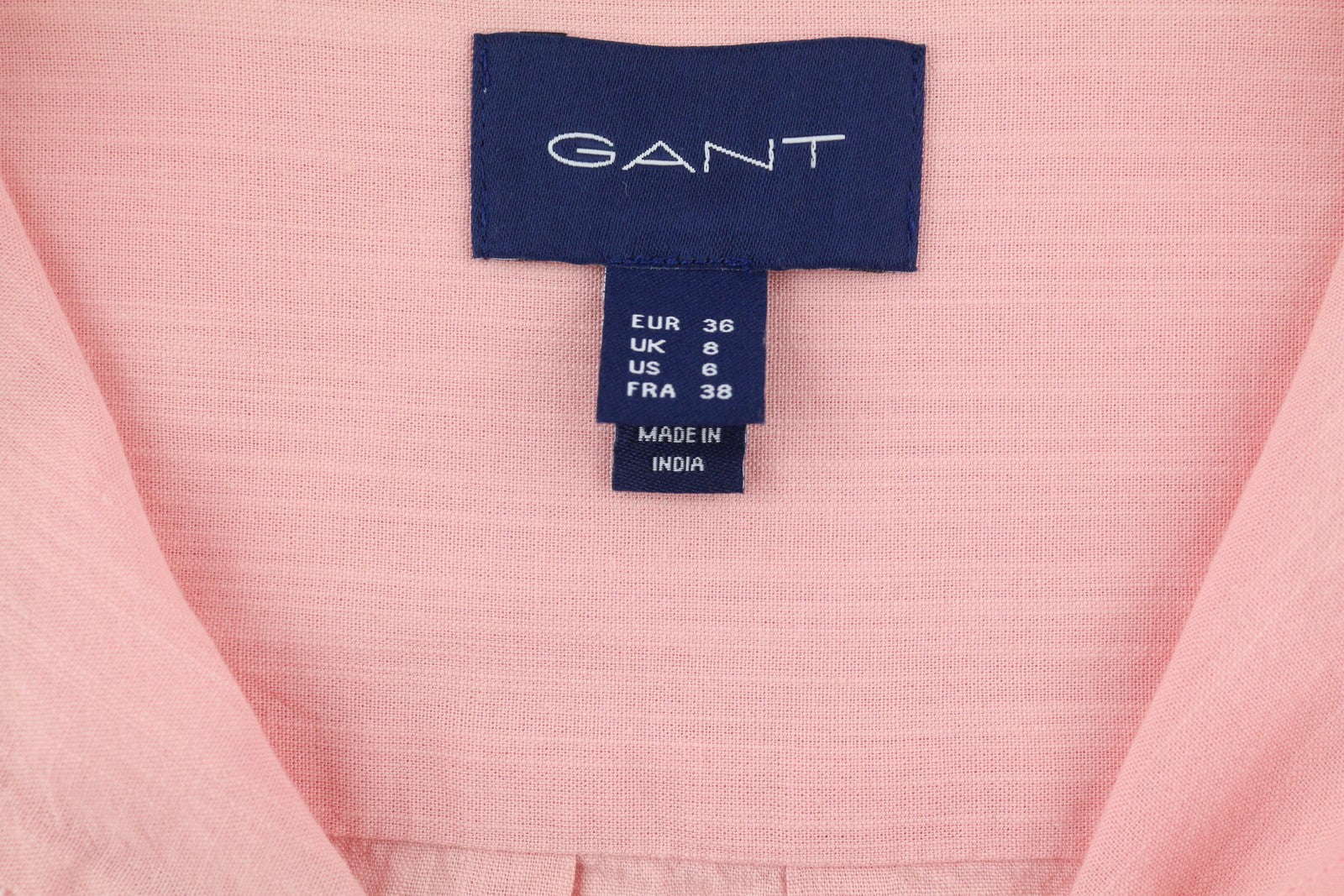 GANT Slub Stripe Women's Long Shirt EU36 Purple Spread Collar