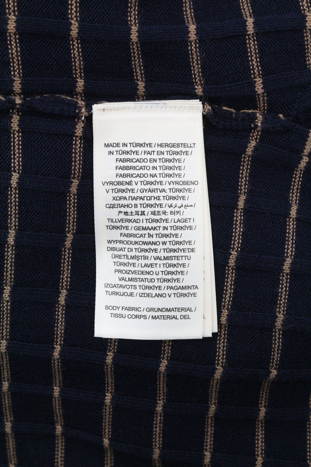 GANT Stripe Rib Knit Women's Jumper S Dark Blue Merino Silk Blend