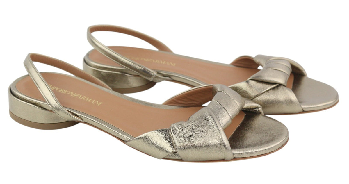 Gold Leather Sandals