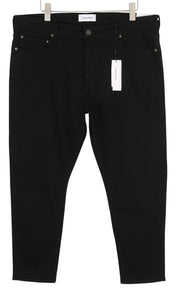 CALVIN KLEIN Tapered Men's Jeans W38/L32 Rinse Black Stretch Denim Zip Fly