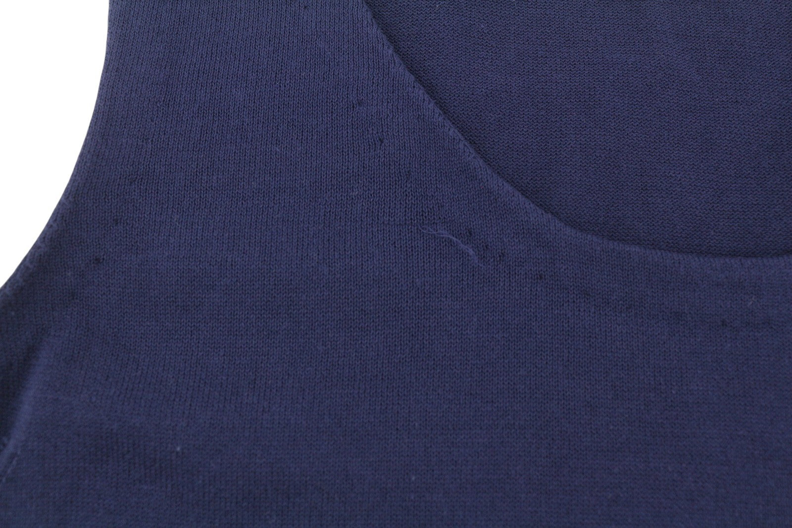 GANT Knitted Pima Cotton Women's Dress XS Blue Sleeveless Round Neck Mini