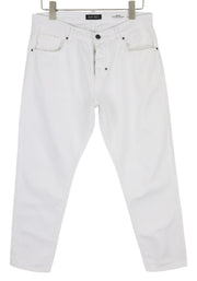 ANTONY MORATO Argon Men's Jeans W30 White Denim Slim Fit Ankle Button Fly