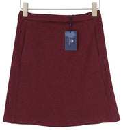 GANT Herringbone Jersey Women's Skirt EU36 Burgundy Mini Lined Zip Pockets
