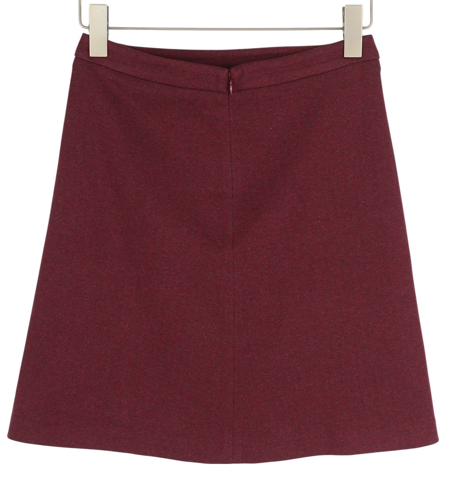 GANT Herringbone Jersey Women's Skirt EU36 Burgundy Mini Lined Zip Pockets