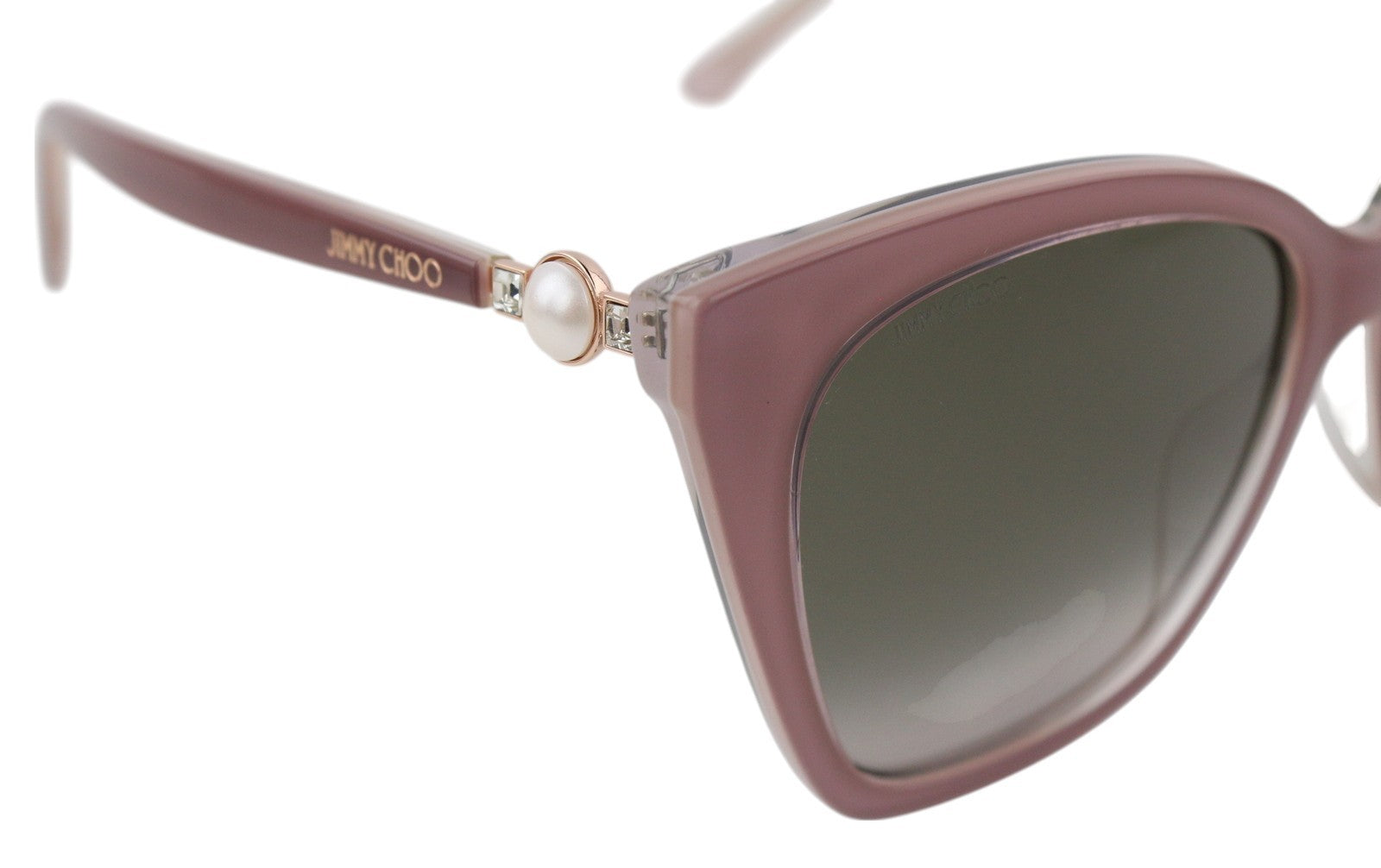 JIMMY CHOO Rua/G/S Women's Sunglasses OS Pink Tinted Cat Eye Frame Logo