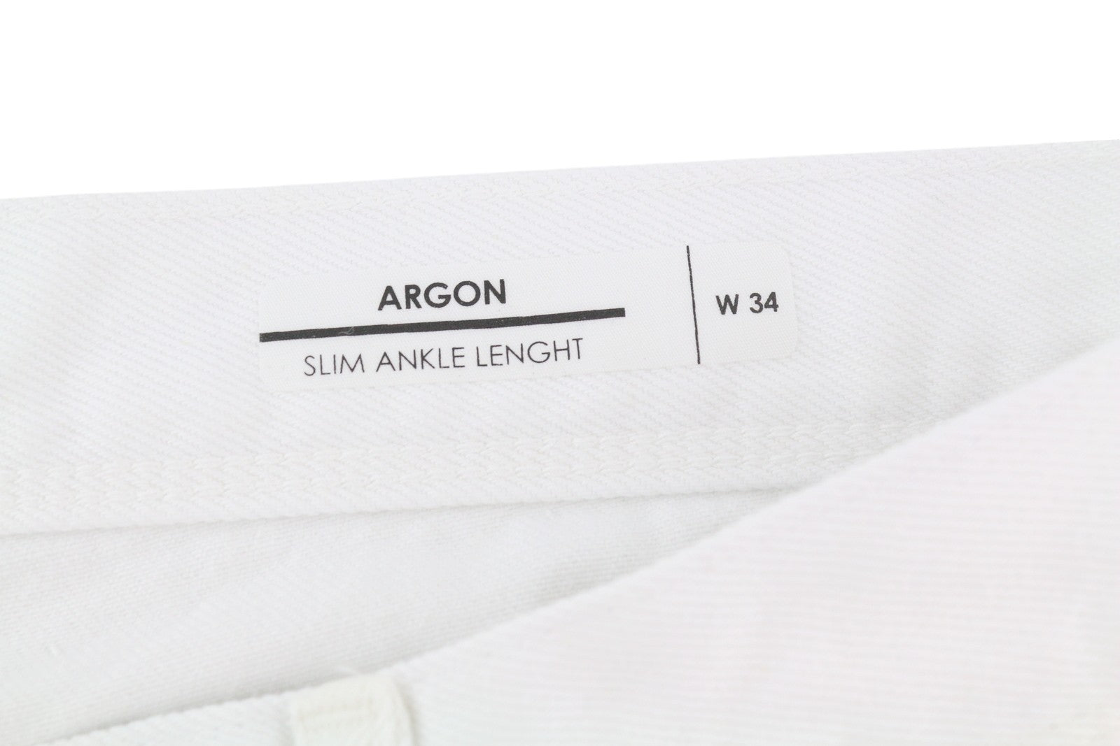 ANTONY MORATO Argon Men's Jeans W34 White Denim Slim Fit Cropped Button Fly