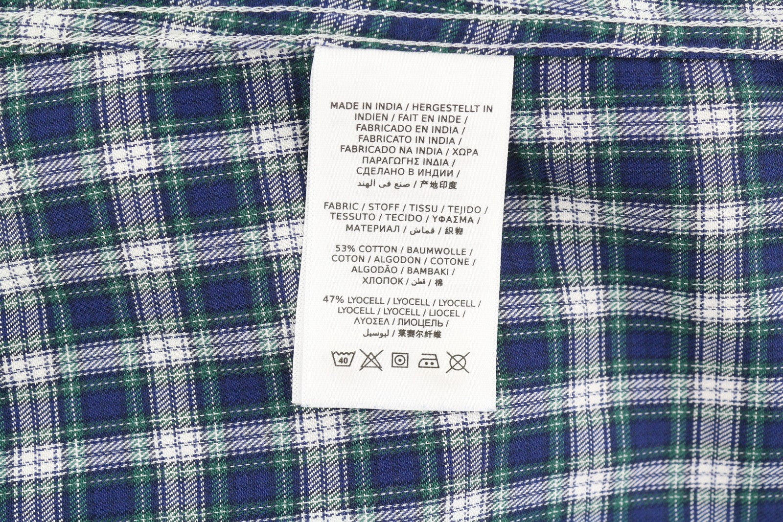 GANT Flannel Women's Shirt EU38 Plaid Pattern Casual Button Up Spread Neck Logo