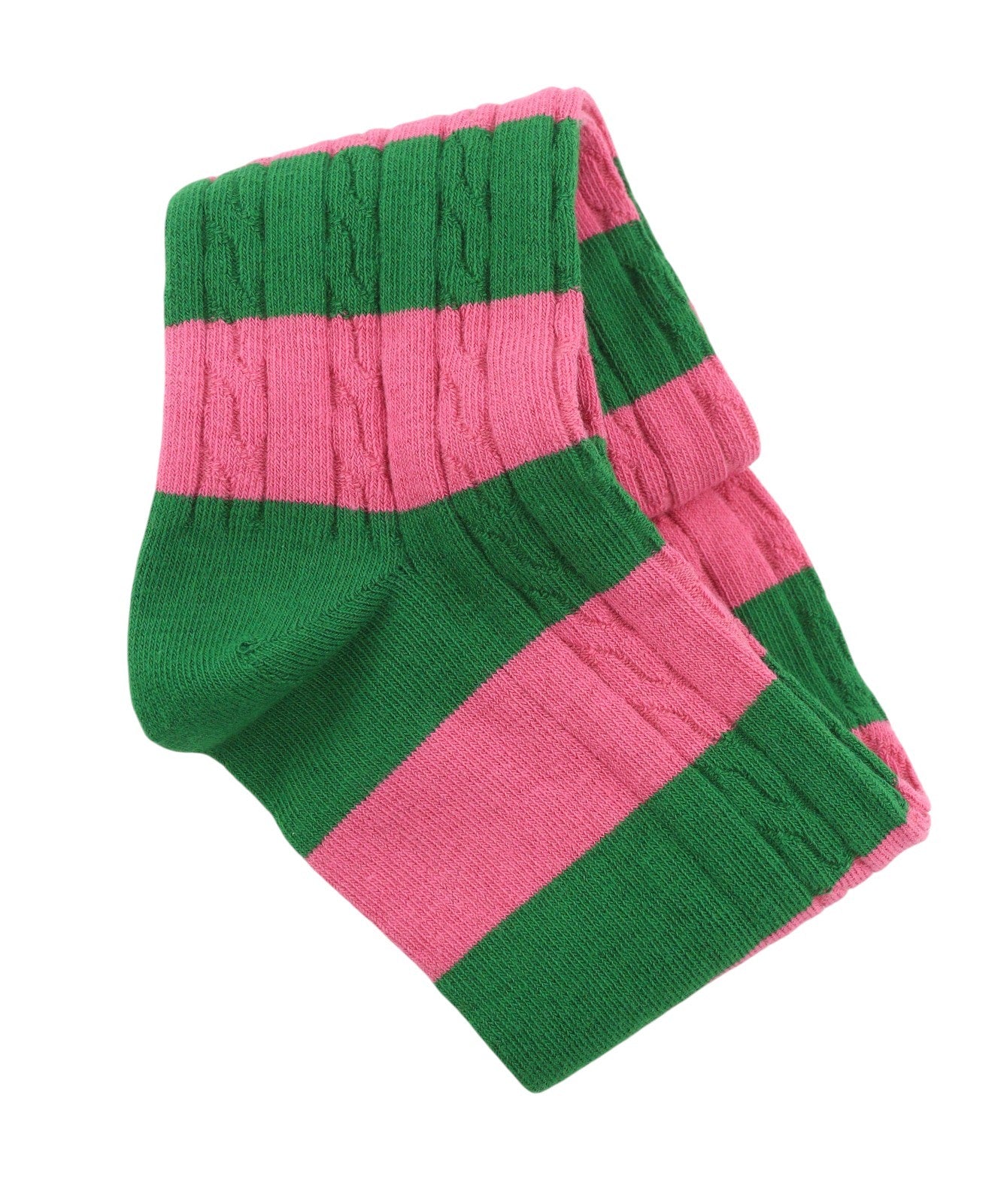 GANT Cable Barstripe Men Socks OS Lavish Green Cotton Blend Stretch 1-Pack