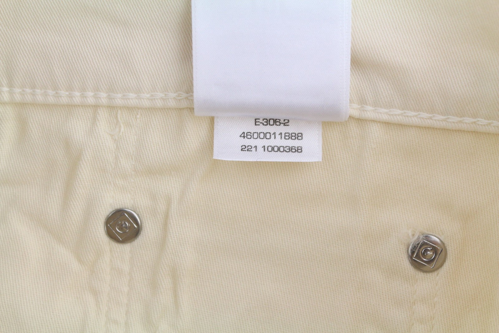 GANT Hayes Desert Men Trousers W34/L34 Caulk White Slim Mid Waist Zip Fly