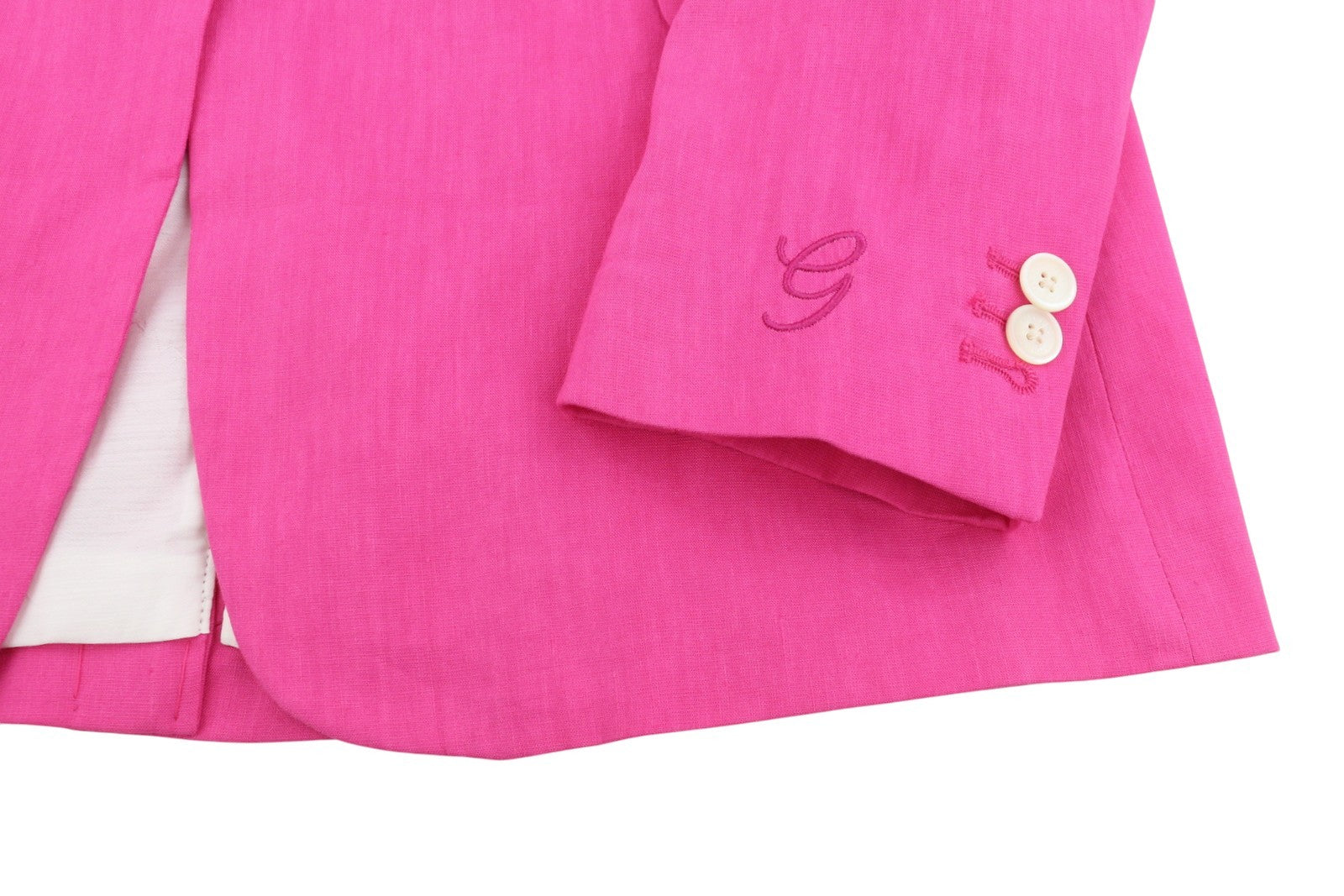 GANT Stretch Linen Straight Women Blazer EU38 Cabaret Pink Notch Single Breasted