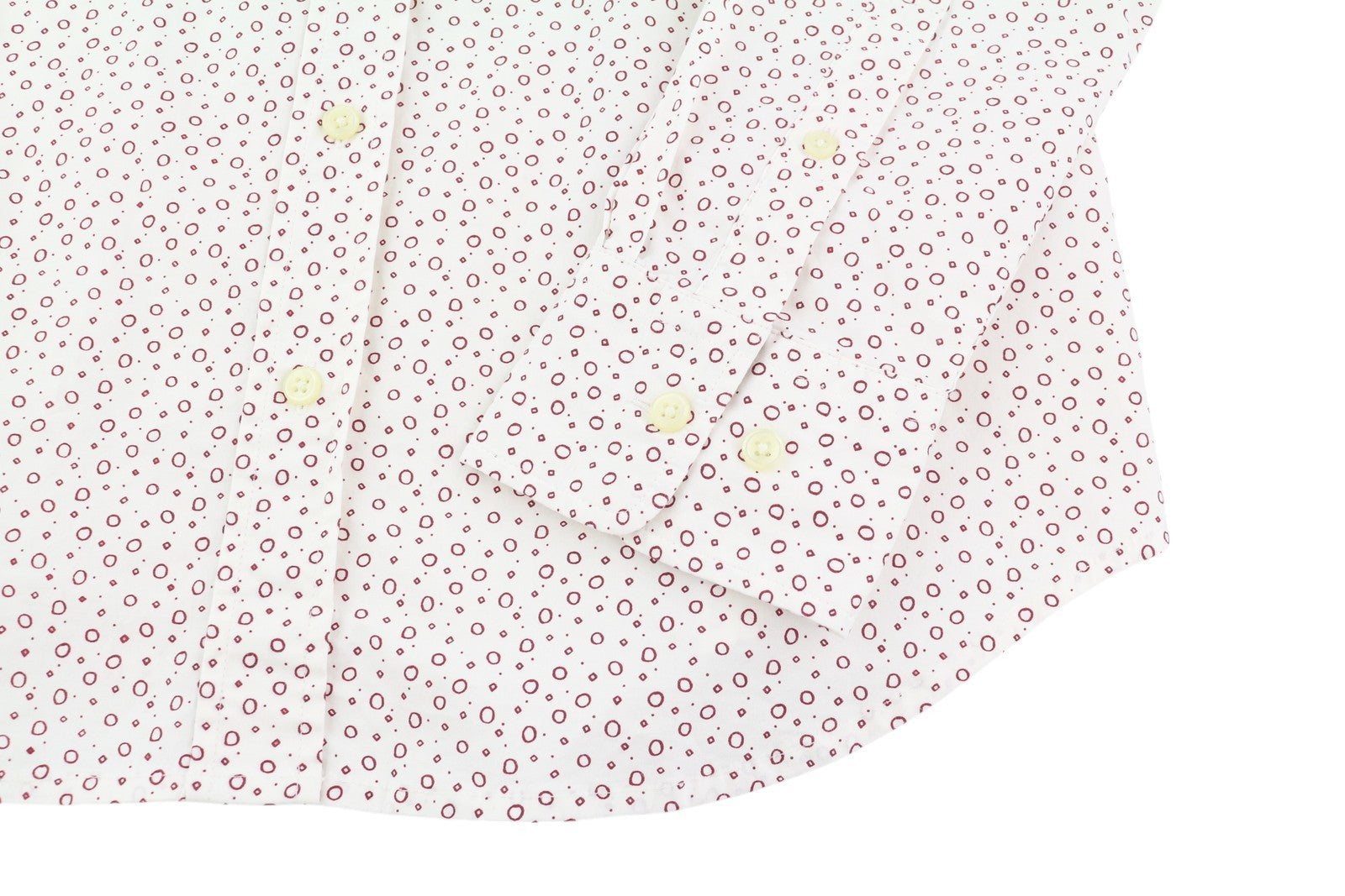 GANT Stretch Broadcloth Print Women Shirt EU38 White Casual Spread Button-Up