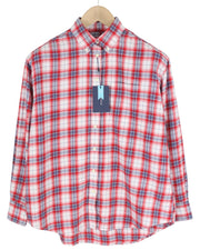 GANT Flannel Check Relaxed Women Shirt EU34 Colourful Casual Button-Down