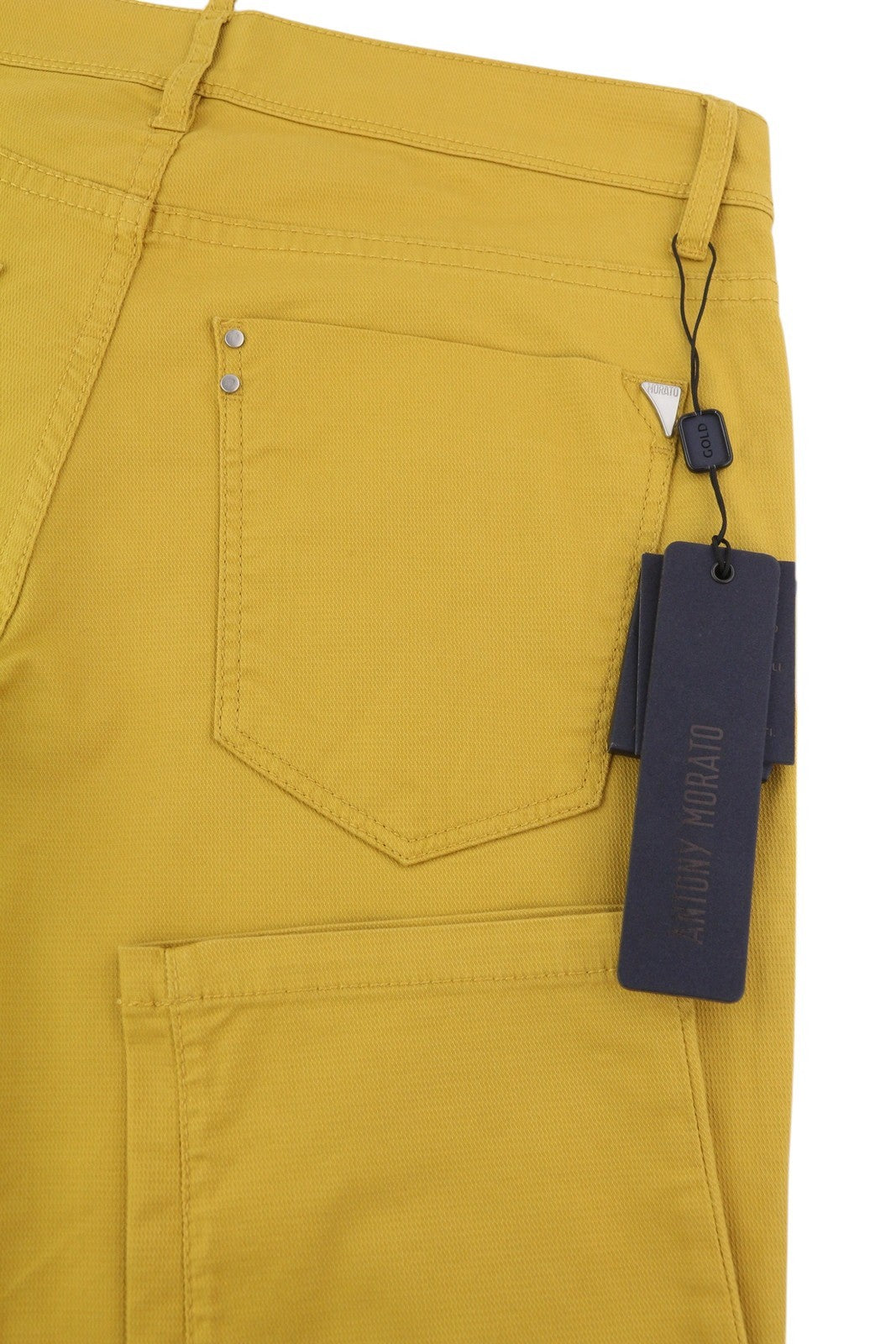 ANTONY MORATO Keith Men Trousers W28 Yellow Textured Skinny Zip Fly Casual