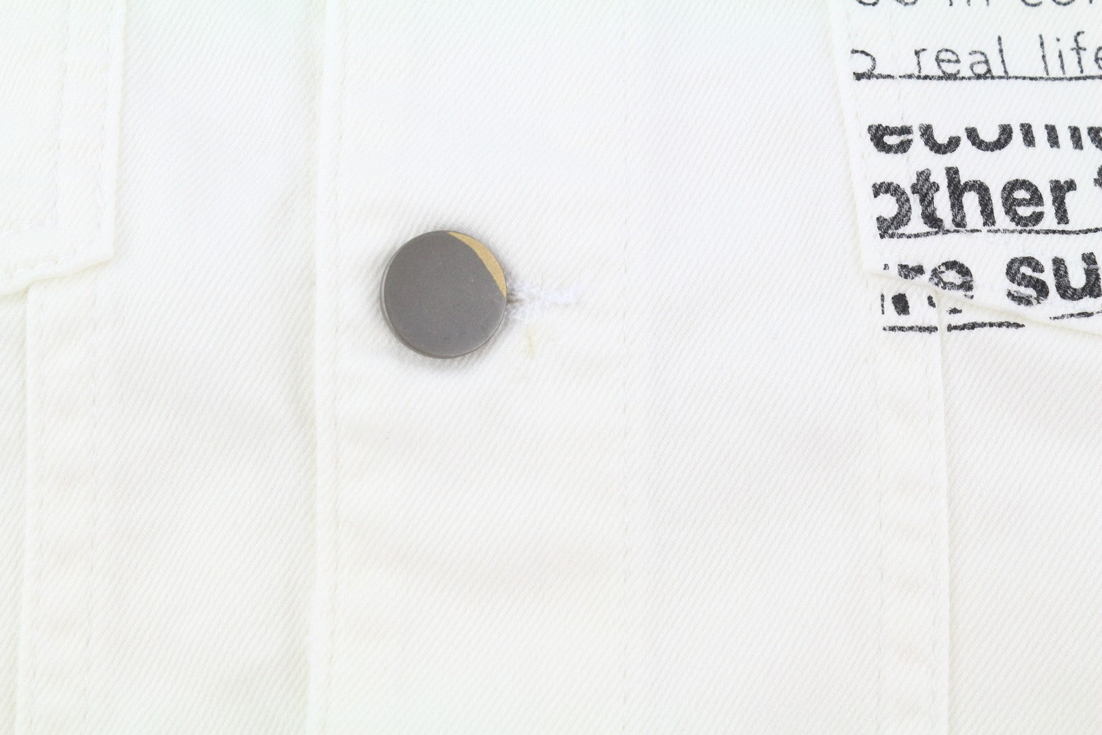 ANTONY MORATO Men Jacket XL White Denim Trucker Button-Up Unlined Unisex